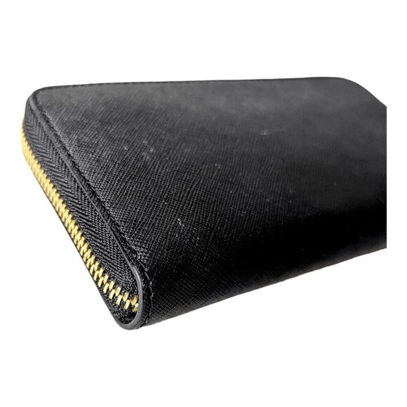 MICHAEL KORS Jet Set Black Saffiano Leather Wallet Wristlet - Picture 7 of 8